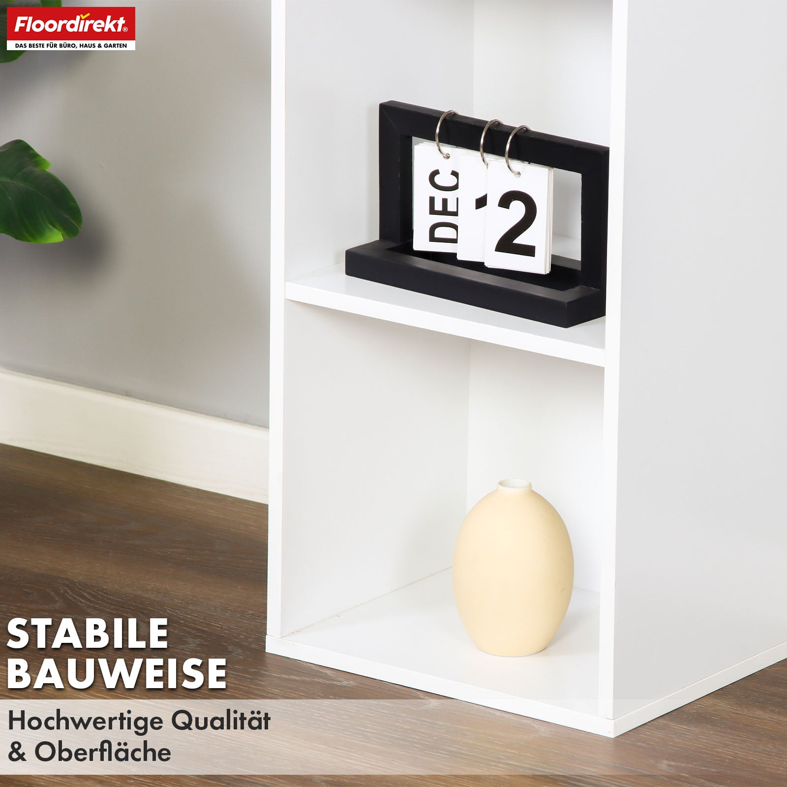 Bücherregal | Delaware | Standregal mit 6 offenen Ablagen, platzsparend & modern