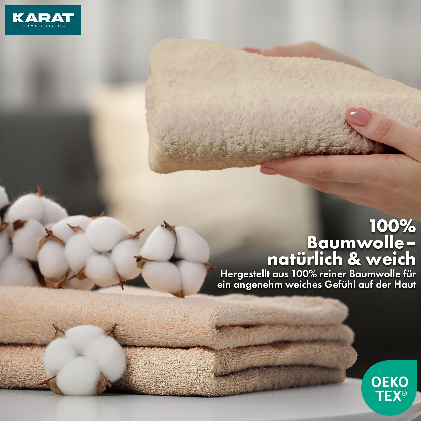 Handtuch-Set Bay | 8-teiliges Set Handtücher aus 100% Baumwolle | 2 x Badetuch, 2 x Handtuch und 4 x Seiftuch