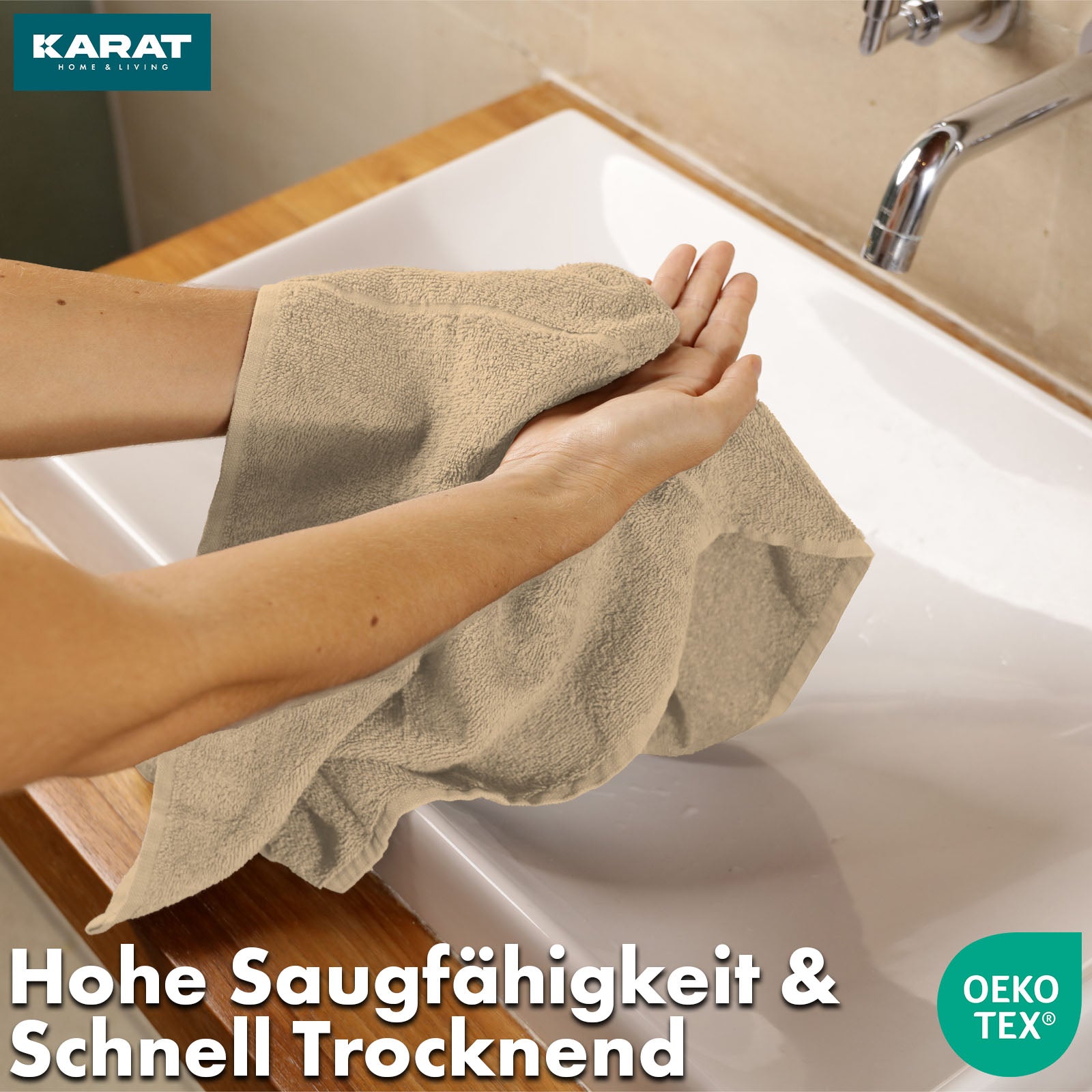 Handtuch-Set Bay | 8-teiliges Set Handtücher aus 100% Baumwolle | 2 x Badetuch, 2 x Handtuch und 4 x Seiftuch