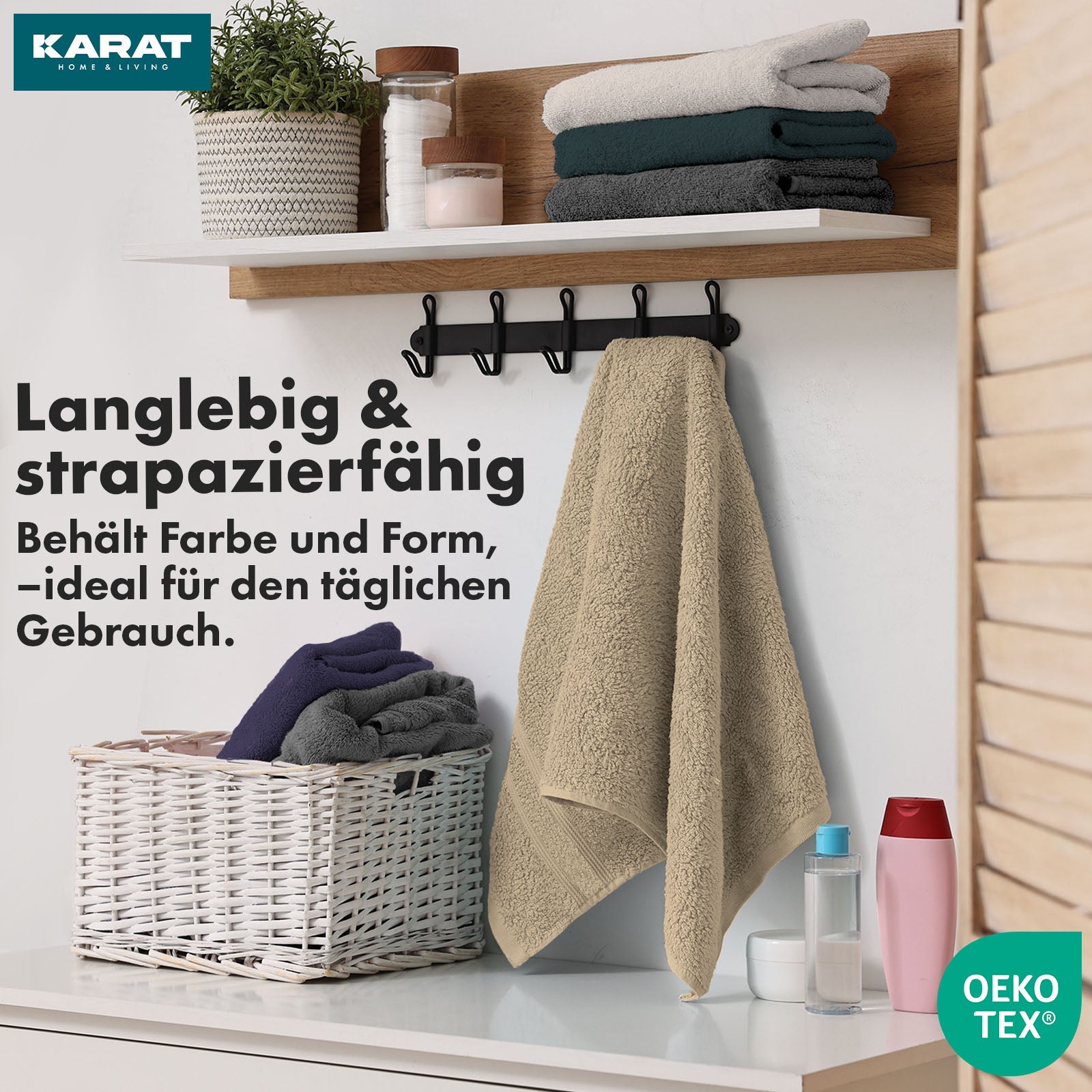 Handtuch-Set Bay | 8-teiliges Set Handtücher aus 100% Baumwolle | 2 x Badetuch, 2 x Handtuch und 4 x Seiftuch