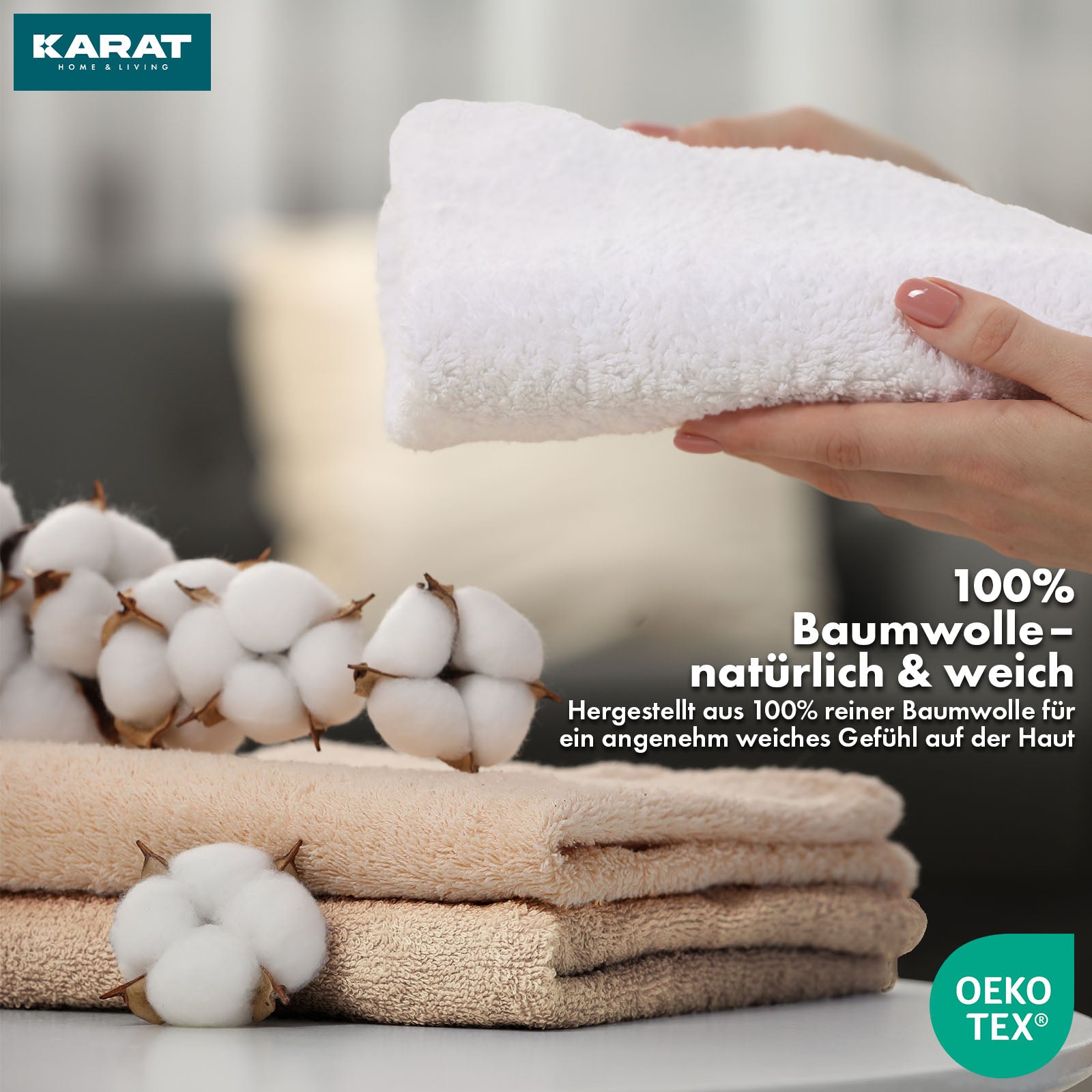 Handtuch-Set Bay | 8-teiliges Set Handtücher aus 100% Baumwolle | 2 x Badetuch, 2 x Handtuch und 4 x Seiftuch