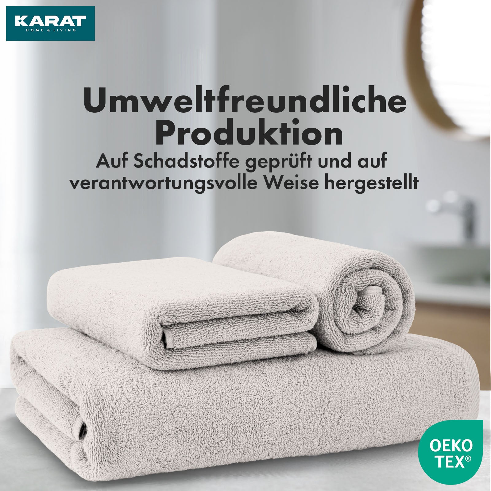 Handtuch-Set Bay | 8-teiliges Set Handtücher aus 100% Baumwolle | 2 x Badetuch, 2 x Handtuch und 4 x Seiftuch
