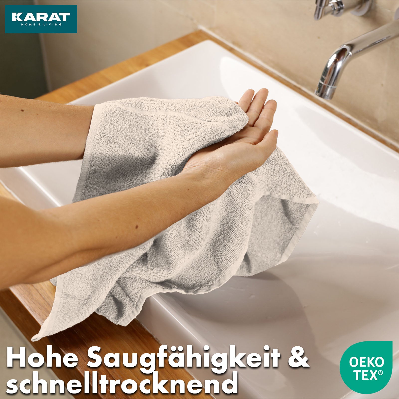 Handtuch-Set Bay | 8-teiliges Set Handtücher aus 100% Baumwolle | 2 x Badetuch, 2 x Handtuch und 4 x Seiftuch