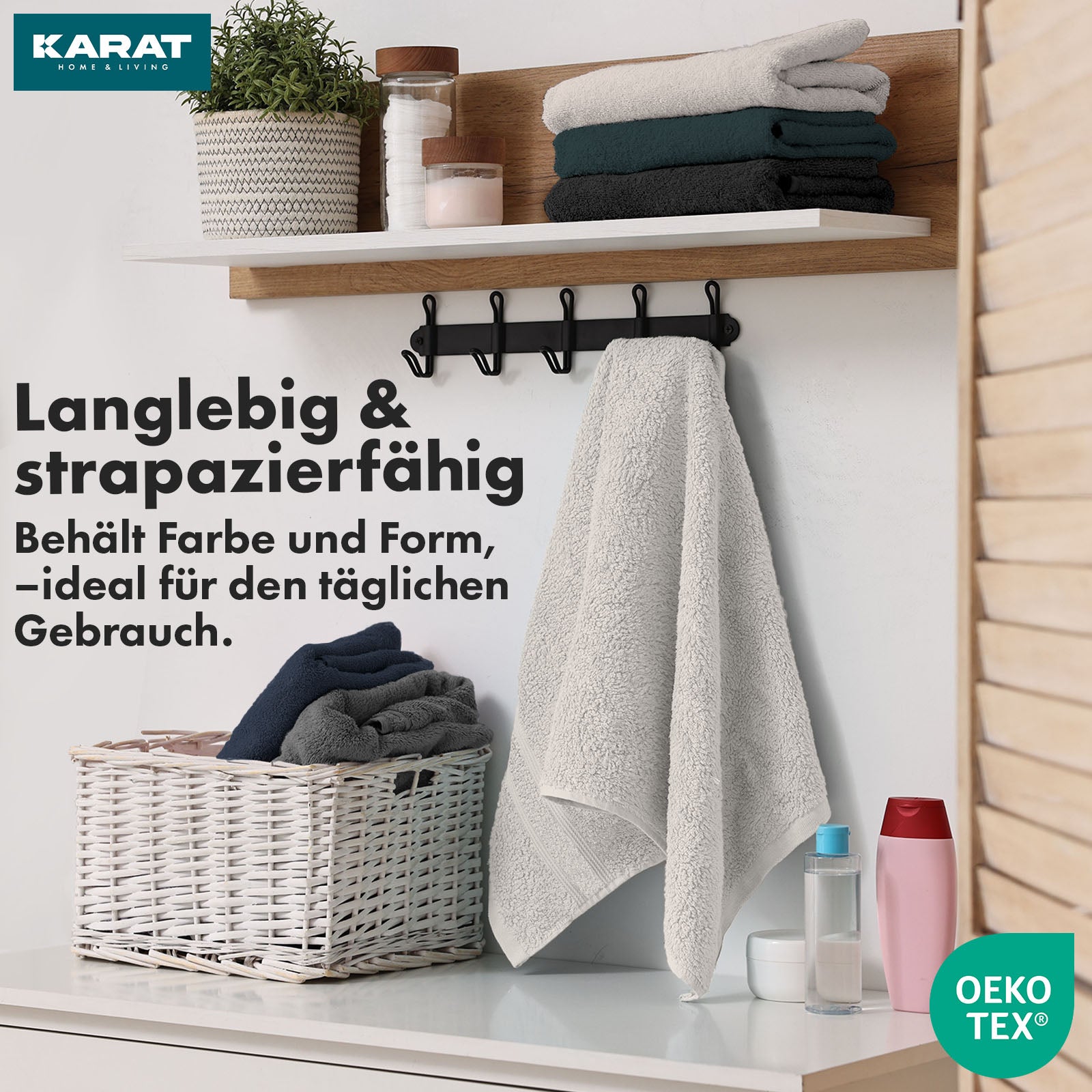 Handtuch-Set Bay | 8-teiliges Set Handtücher aus 100% Baumwolle | 2 x Badetuch, 2 x Handtuch und 4 x Seiftuch