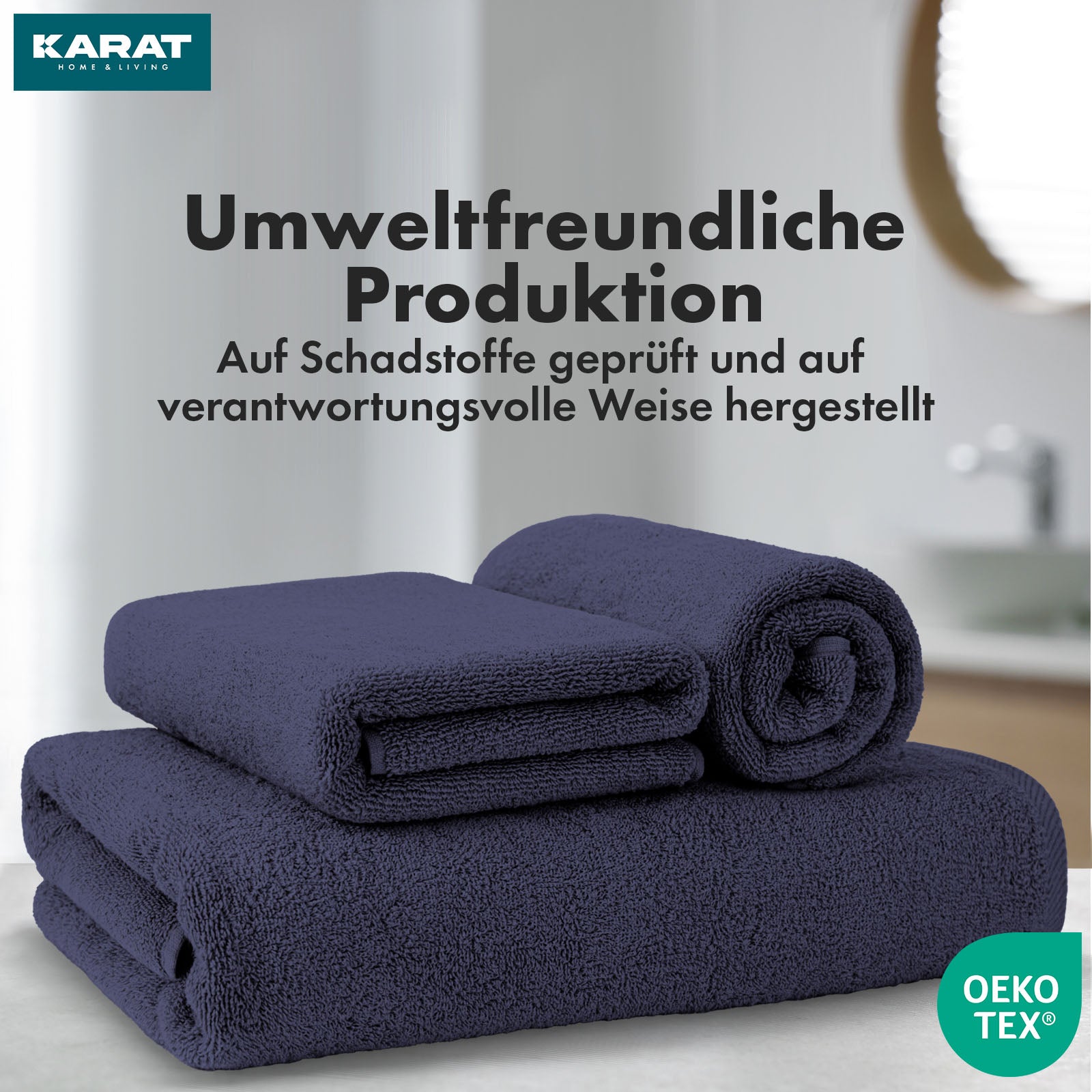 Handtuch-Set Bay | 8-teiliges Set Handtücher aus 100% Baumwolle | 2 x Badetuch, 2 x Handtuch und 4 x Seiftuch