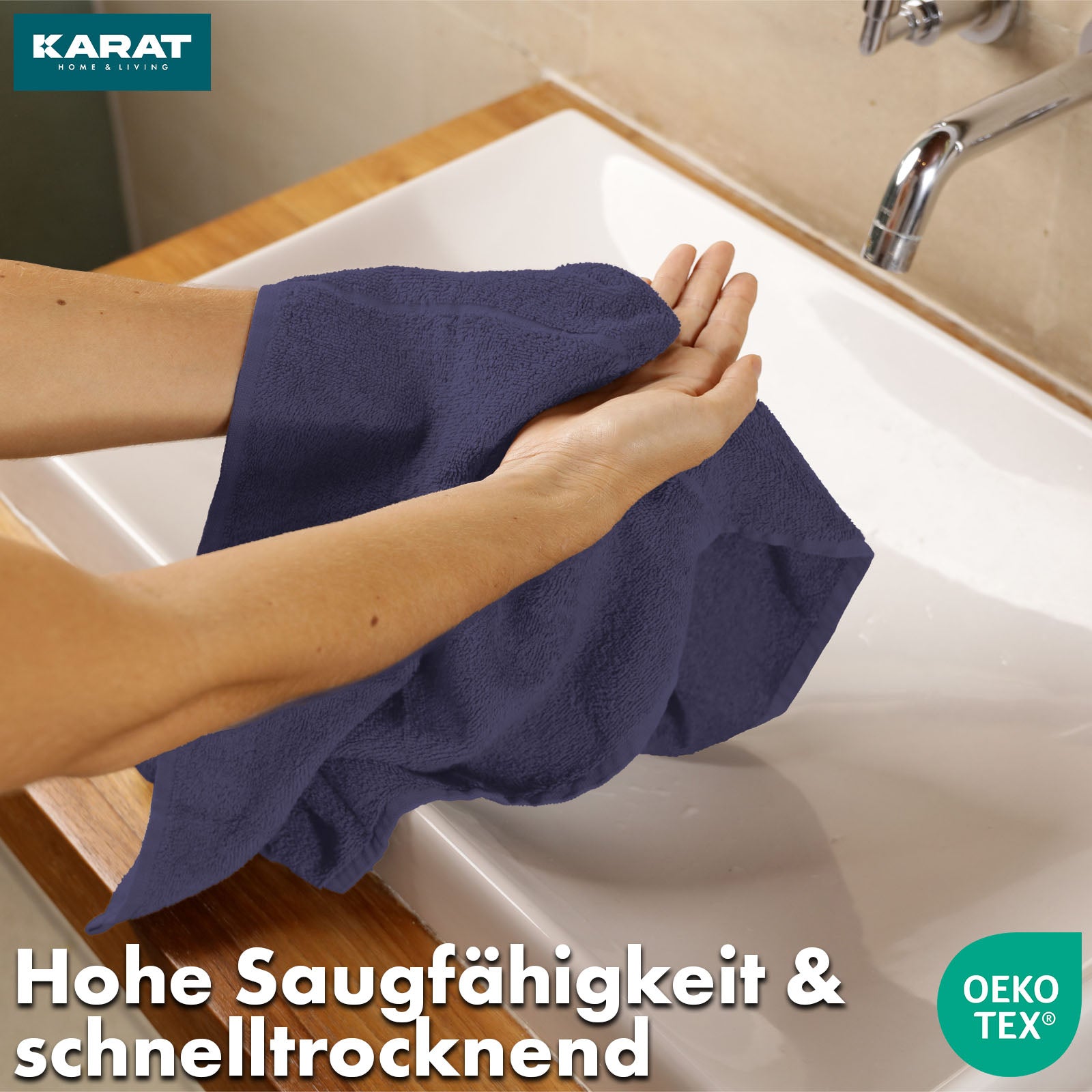 Handtuch-Set Bay | 8-teiliges Set Handtücher aus 100% Baumwolle | 2 x Badetuch, 2 x Handtuch und 4 x Seiftuch