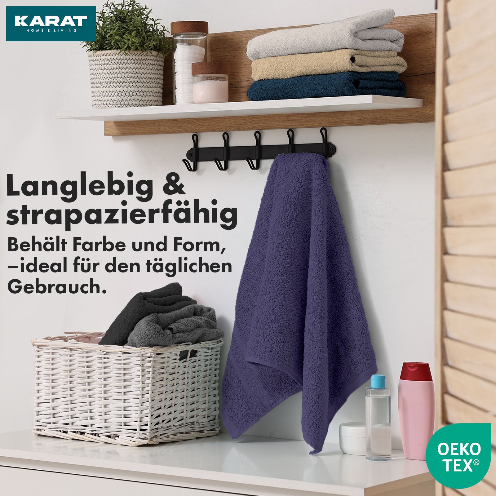 Handtuch-Set Bay | 8-teiliges Set Handtücher aus 100% Baumwolle | 2 x Badetuch, 2 x Handtuch und 4 x Seiftuch