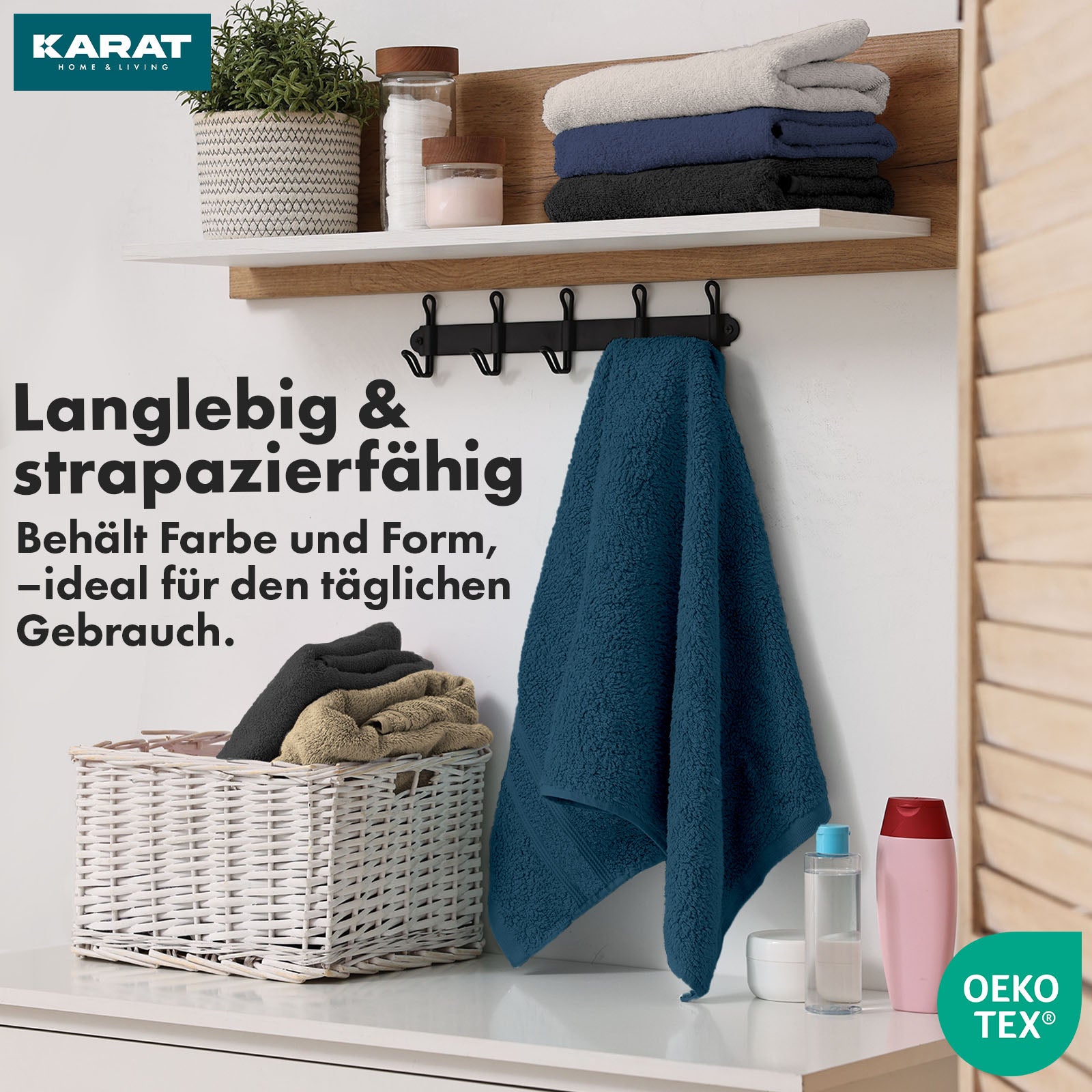 Handtuch-Set Bay | 8-teiliges Set Handtücher aus 100% Baumwolle | 2 x Badetuch, 2 x Handtuch und 4 x Seiftuch