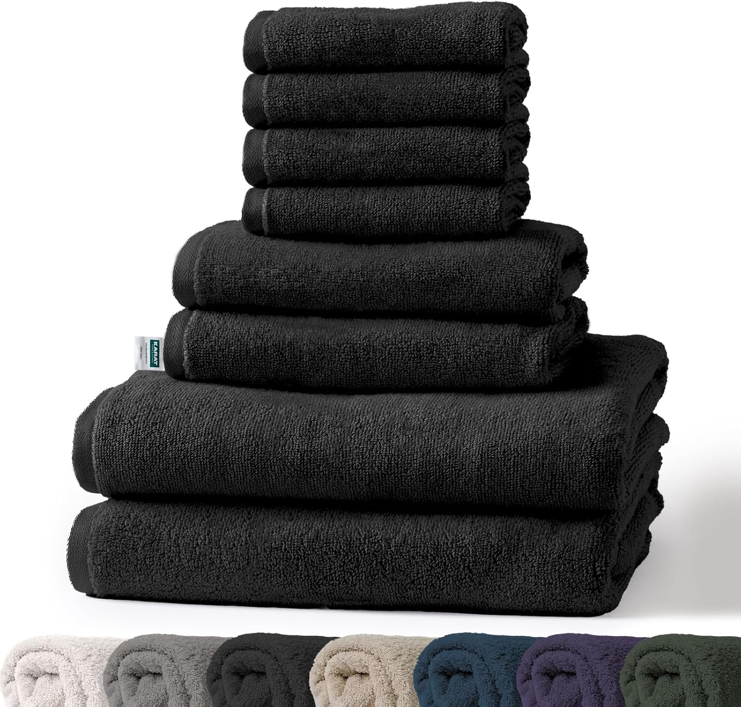Handtuch-Set Bay | 8-teiliges Set Handtücher aus 100% Baumwolle | 2 x Badetuch, 2 x Handtuch und 4 x Seiftuch