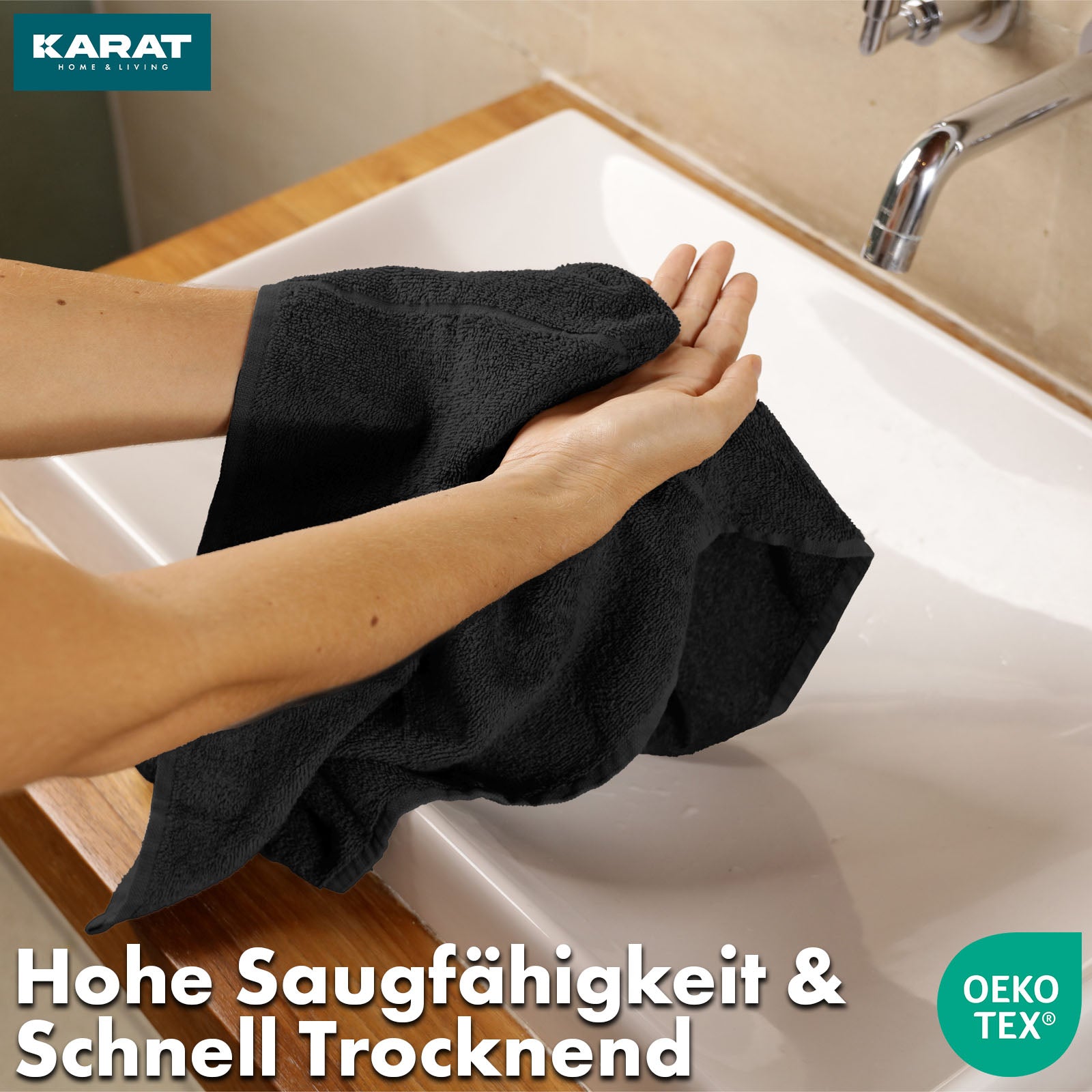 Handtuch-Set Bay | 8-teiliges Set Handtücher aus 100% Baumwolle | 2 x Badetuch, 2 x Handtuch und 4 x Seiftuch