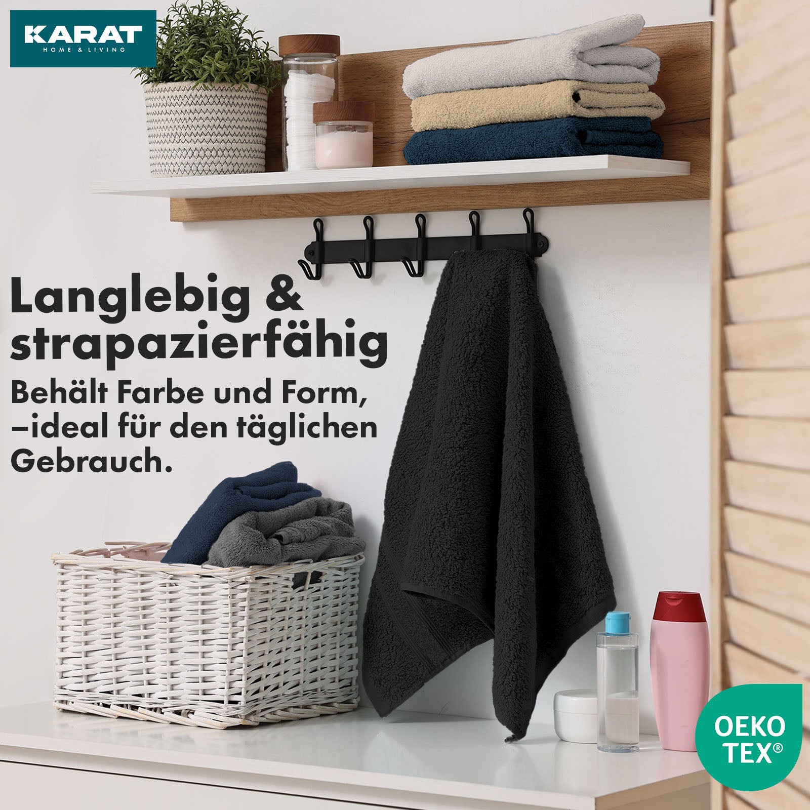 Handtuch-Set Bay | 8-teiliges Set Handtücher aus 100% Baumwolle | 2 x Badetuch, 2 x Handtuch und 4 x Seiftuch