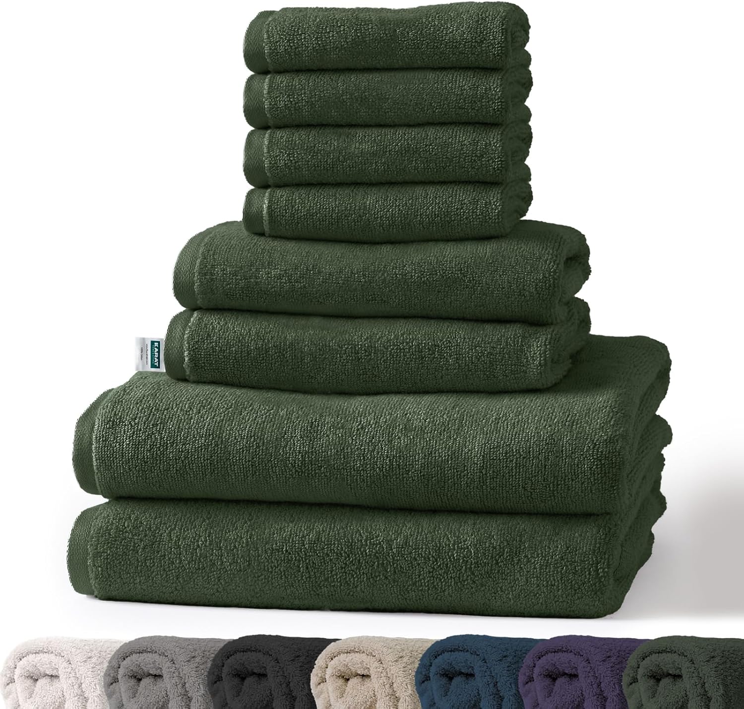 Handtuch-Set Bay | 8-teiliges Set Handtücher aus 100% Baumwolle | 2 x Badetuch, 2 x Handtuch und 4 x Seiftuch