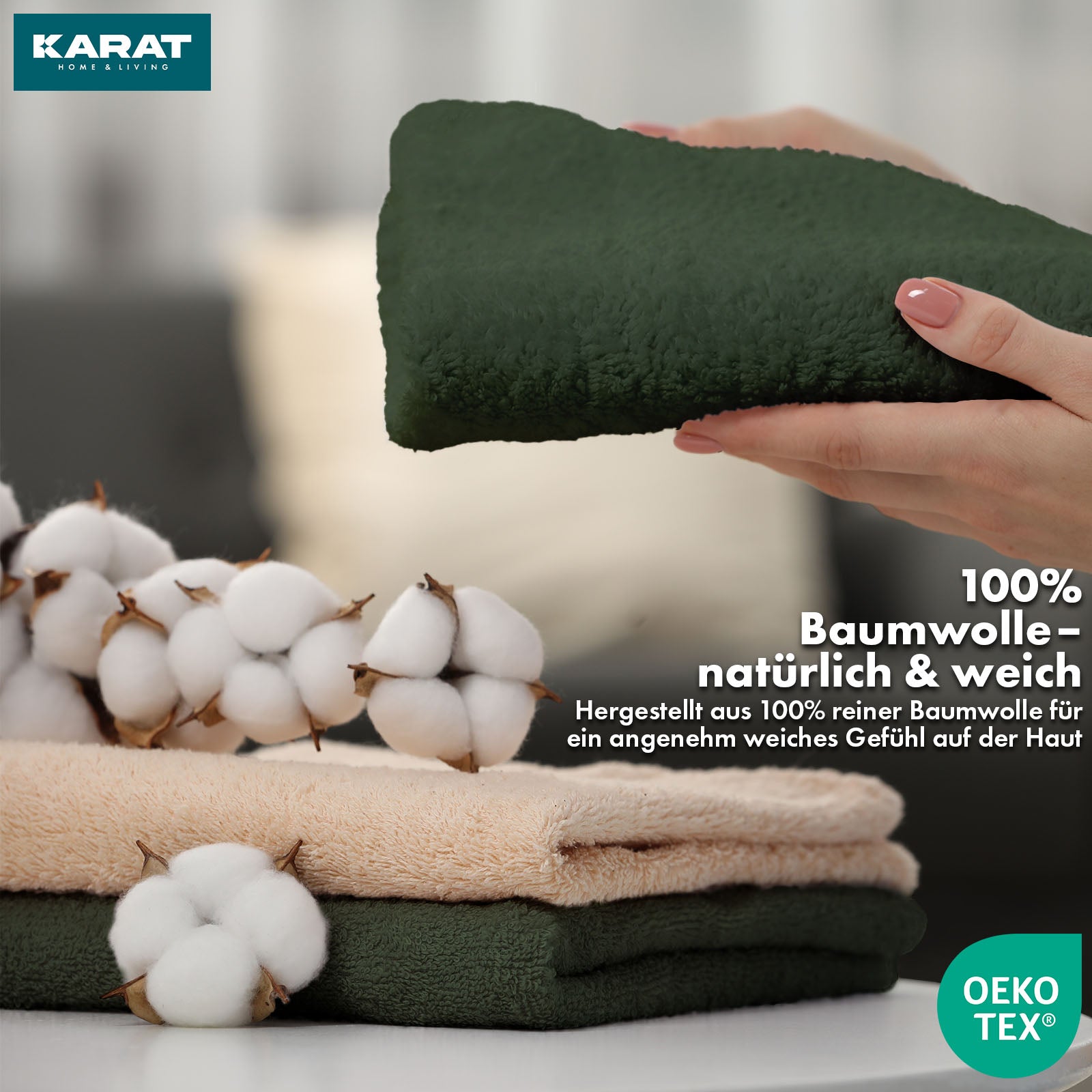 Handtuch-Set Bay | 8-teiliges Set Handtücher aus 100% Baumwolle | 2 x Badetuch, 2 x Handtuch und 4 x Seiftuch