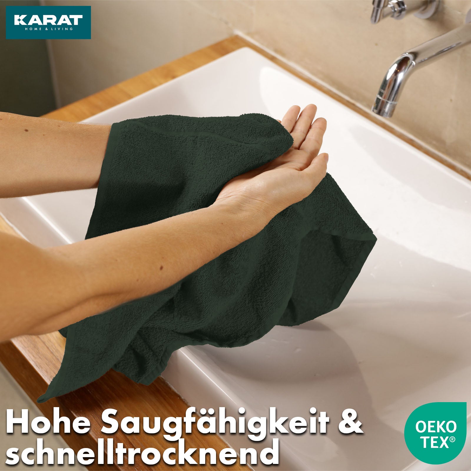 Handtuch-Set Bay | 8-teiliges Set Handtücher aus 100% Baumwolle | 2 x Badetuch, 2 x Handtuch und 4 x Seiftuch