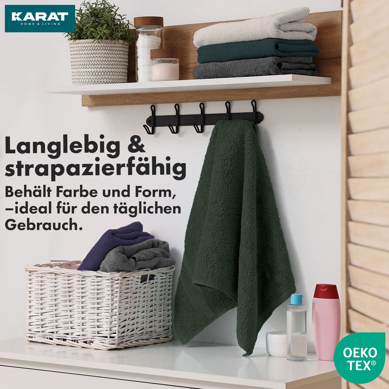 Handtuch-Set Bay | 8-teiliges Set Handtücher aus 100% Baumwolle | 2 x Badetuch, 2 x Handtuch und 4 x Seiftuch