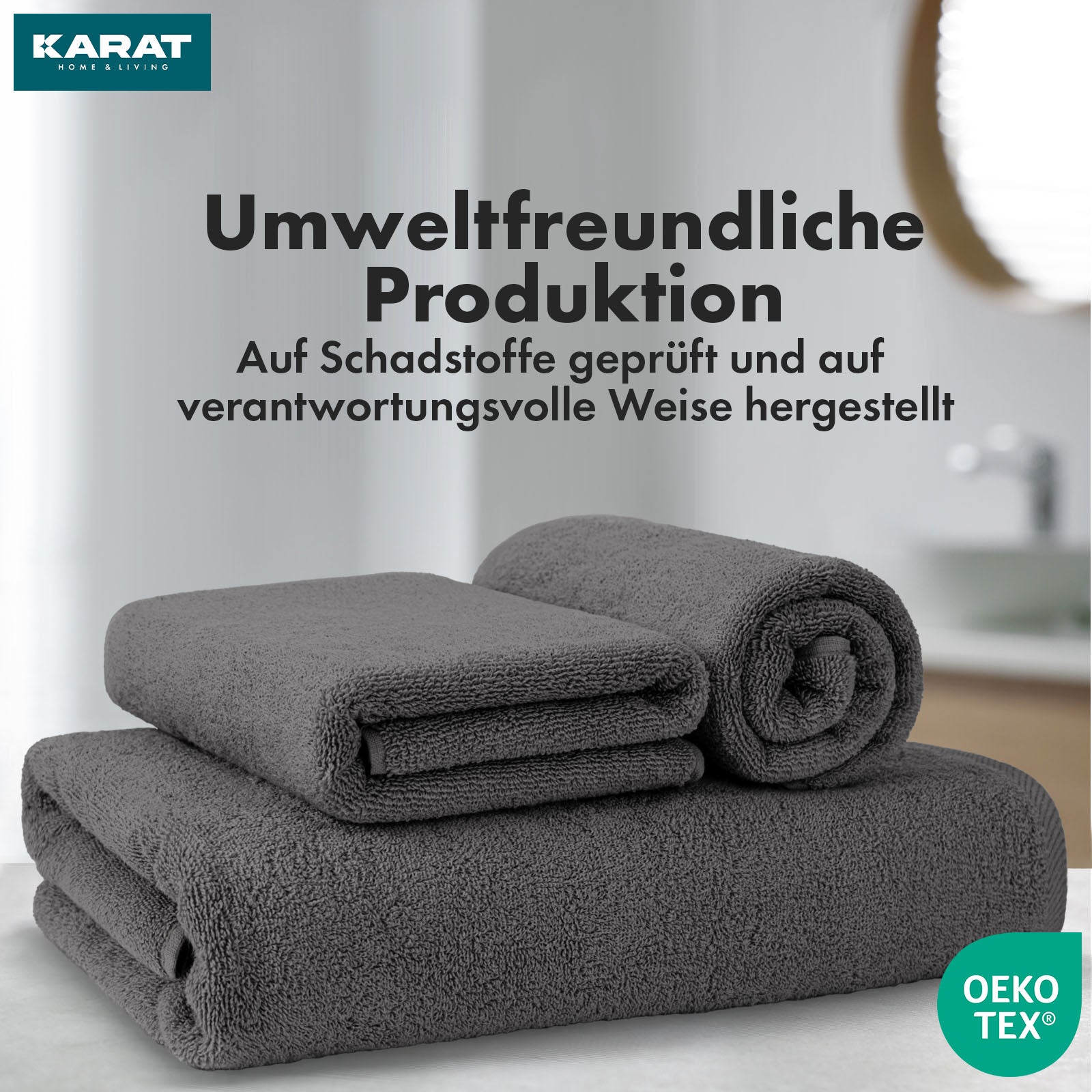 Handtuch-Set Bay | 8-teiliges Set Handtücher aus 100% Baumwolle | 2 x Badetuch, 2 x Handtuch und 4 x Seiftuch