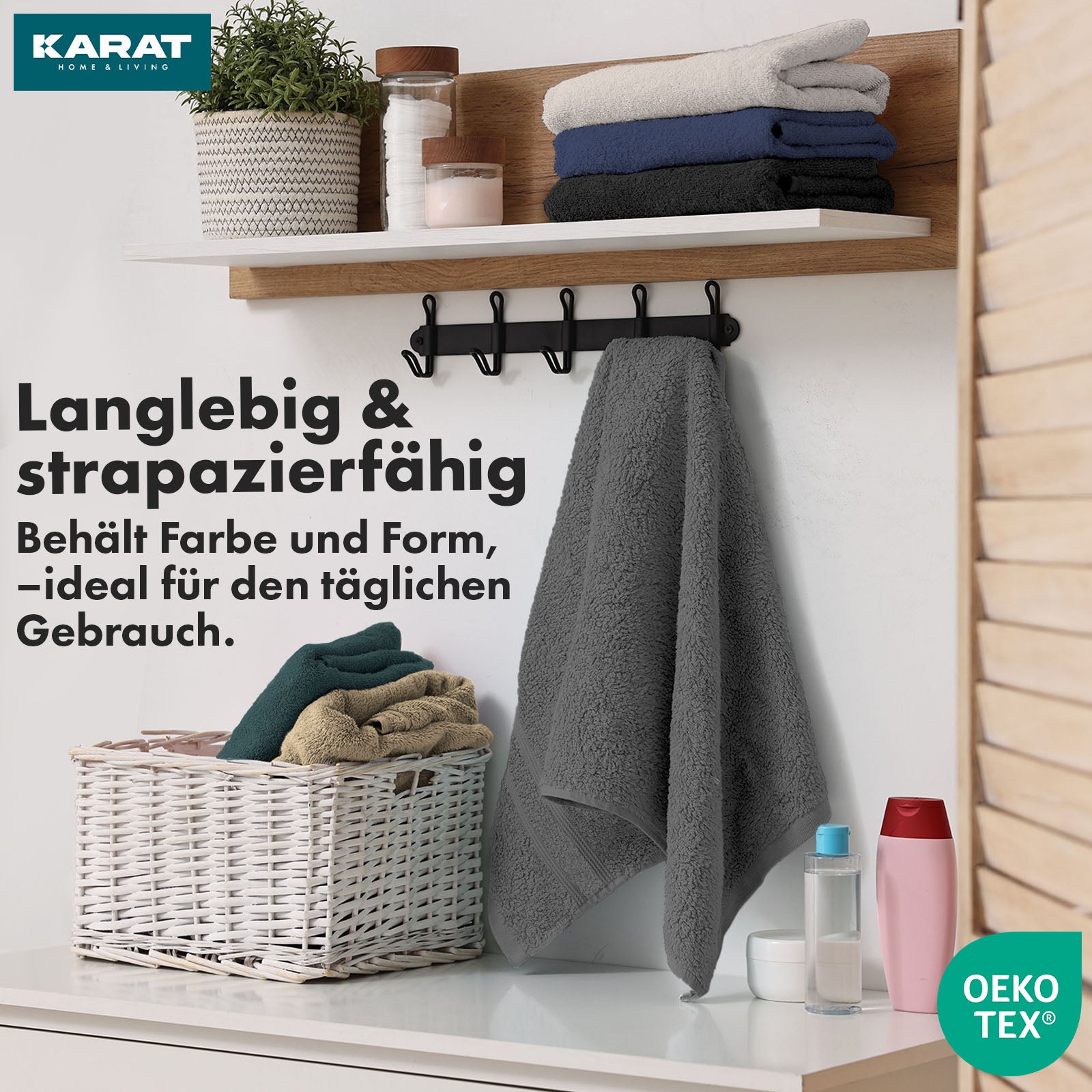 Handtuch-Set Bay | 8-teiliges Set Handtücher aus 100% Baumwolle | 2 x Badetuch, 2 x Handtuch und 4 x Seiftuch