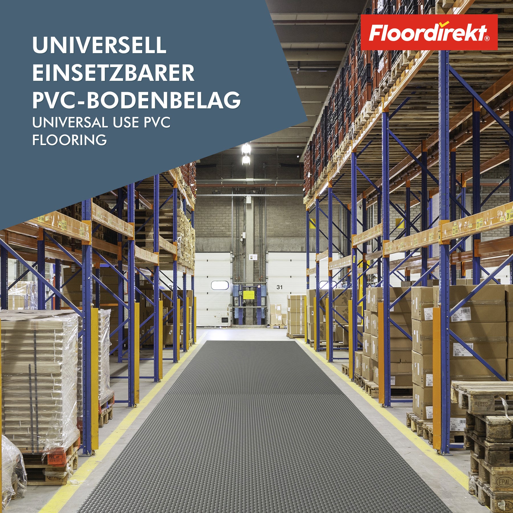 PVC-Bodenbelag | Hexagon | Robuster 2 mm Vinylboden, pflegeleicht & rutschfest | In mehreren Farben erhältlich