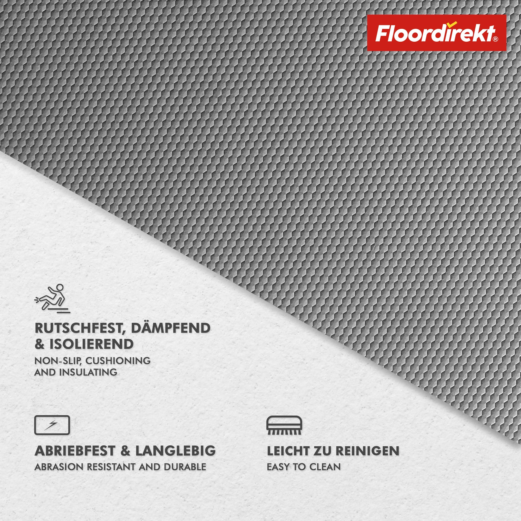 PVC-Bodenbelag | Hexagon | Robuster 2 mm Vinylboden, pflegeleicht & rutschfest | In mehreren Farben erhältlich