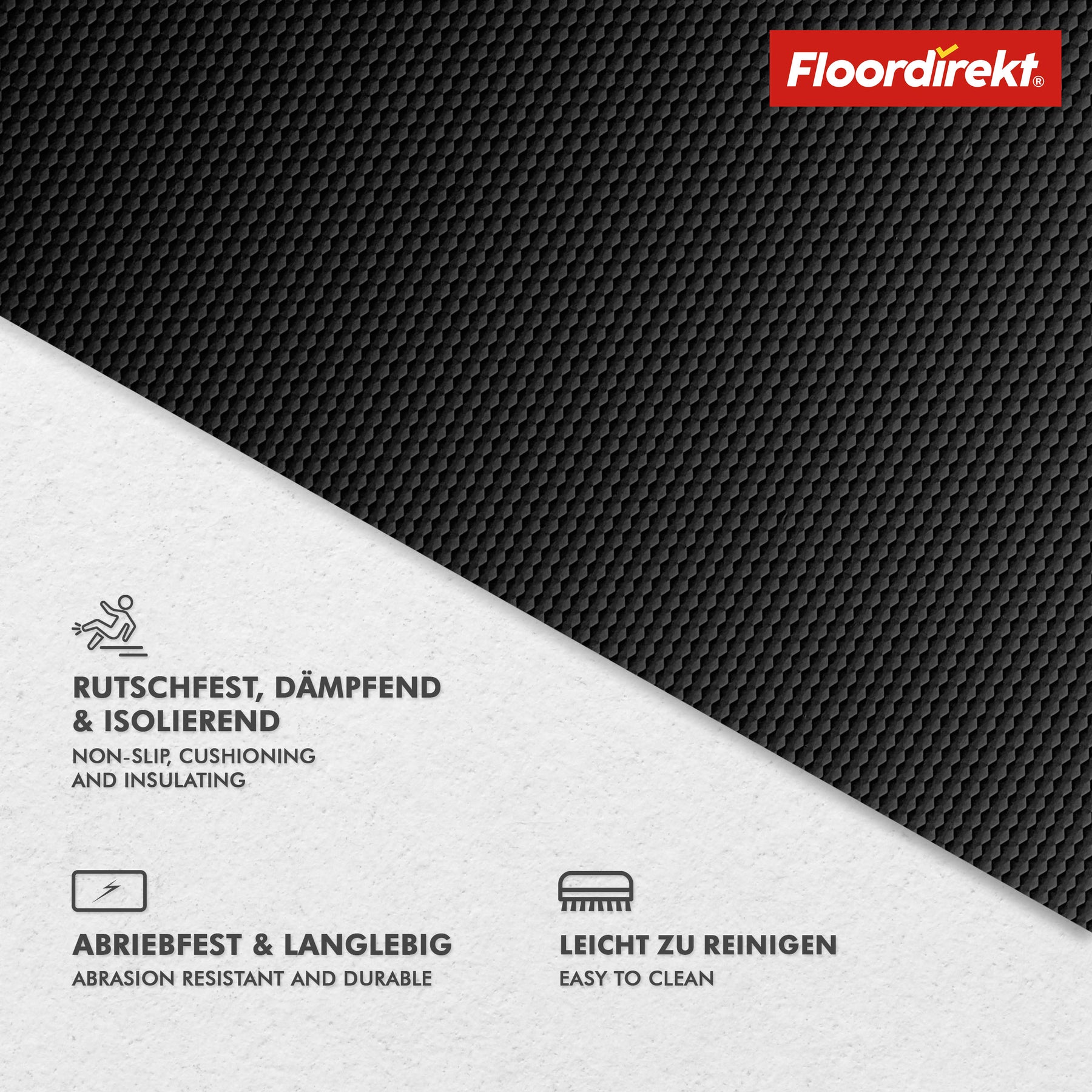 PVC-Bodenbelag | Hexagon | Robuster 2 mm Vinylboden, pflegeleicht & rutschfest | In mehreren Farben erhältlich