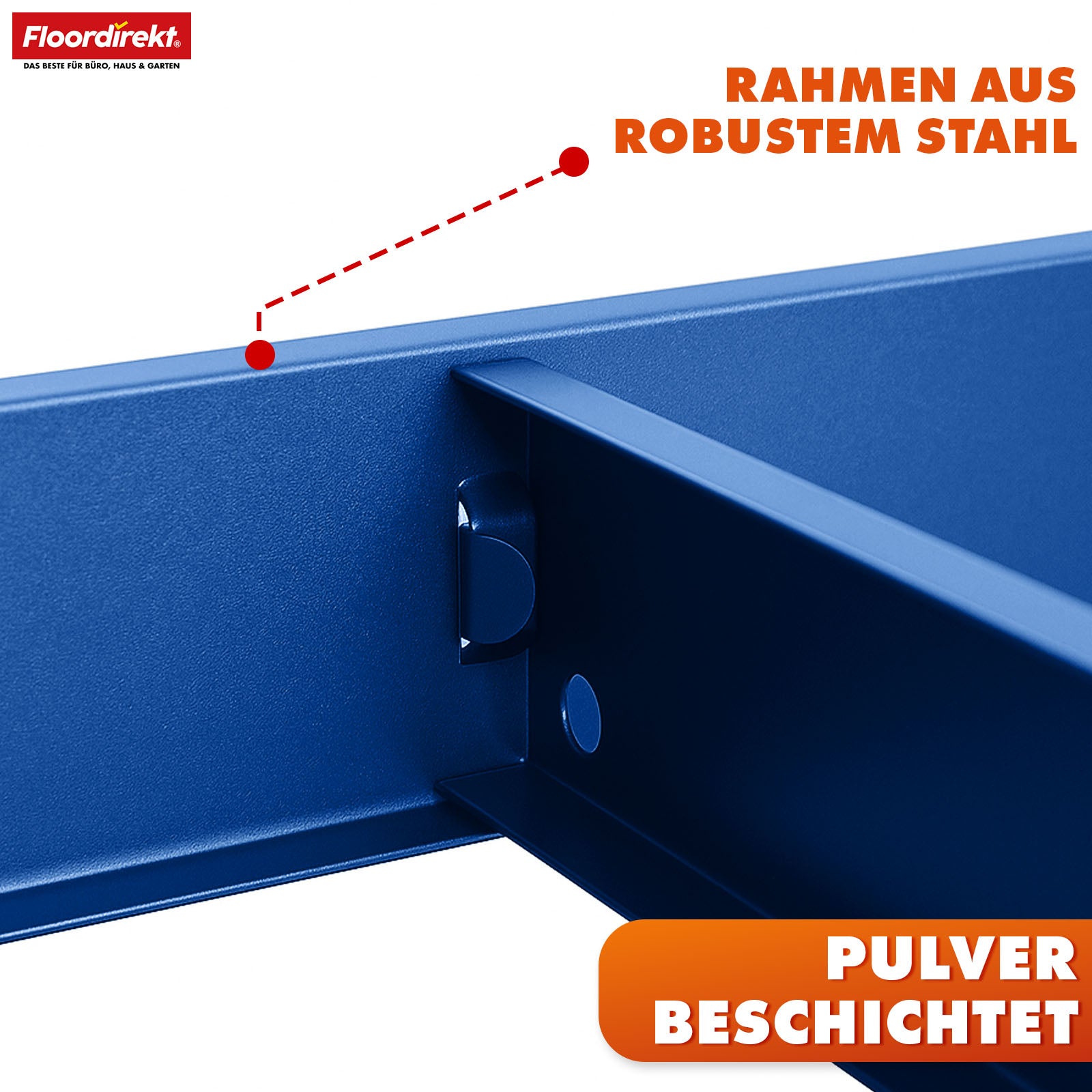 Schwerlastregal | Rhino | Lagerregal mit 5 Böden | 1050 kg Traglast | innovatives Stecksystem | In verschiedenen Farben & Größen