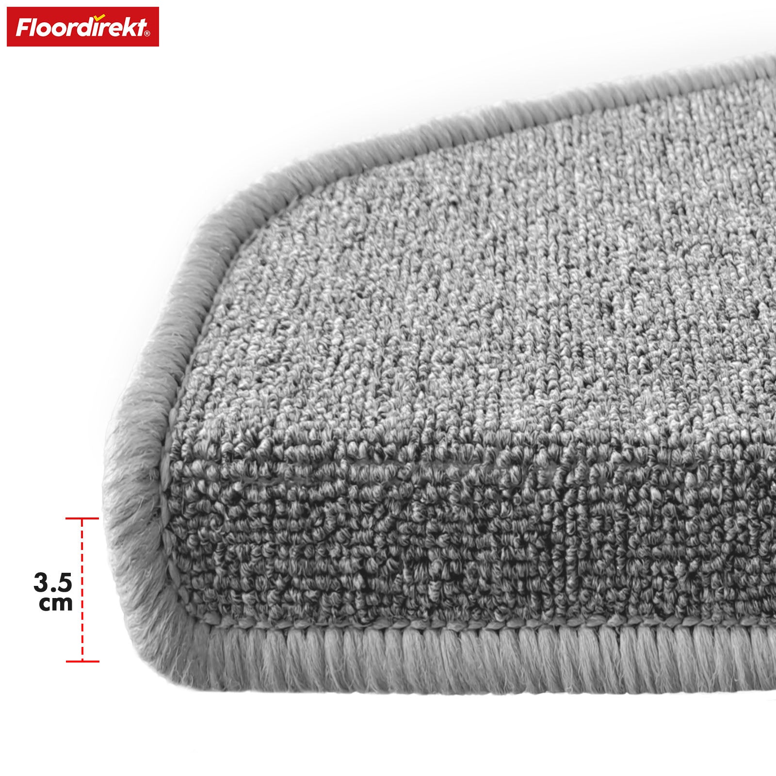 Stufenmatte | London Pro | Im modernen Design | Rutschfest & pflegeleicht | Halbrund