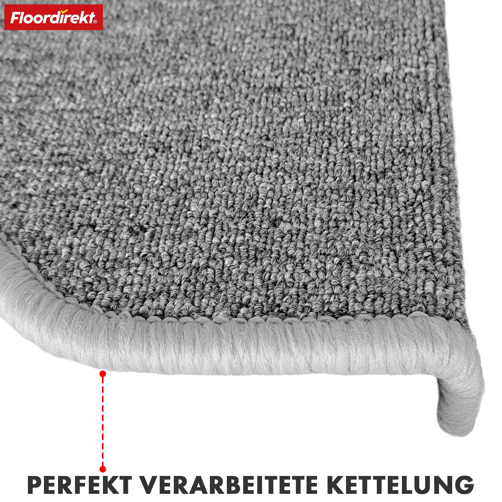 Stufenmatte | London Pro | Im modernen Design | Rutschfest & pflegeleicht | Halbrund