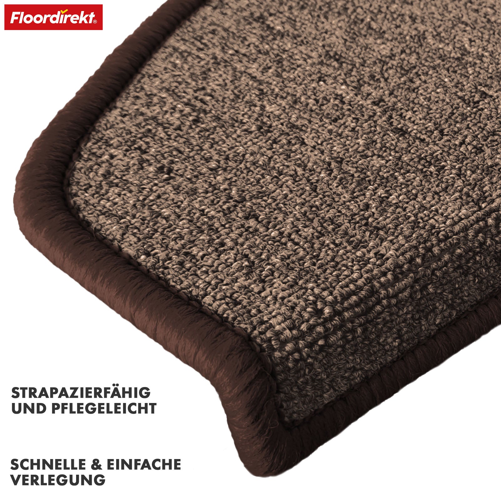 Stufenmatte | London Pro | Im modernen Design | Rutschfest & pflegeleicht | Halbrund