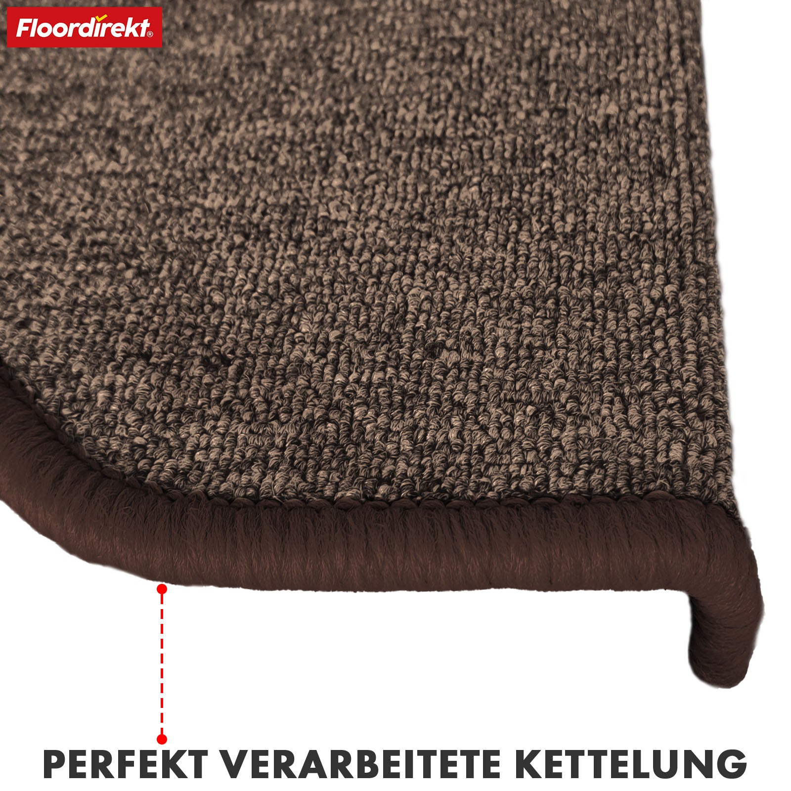Stufenmatte | London Pro | Im modernen Design | Rutschfest & pflegeleicht | Halbrund