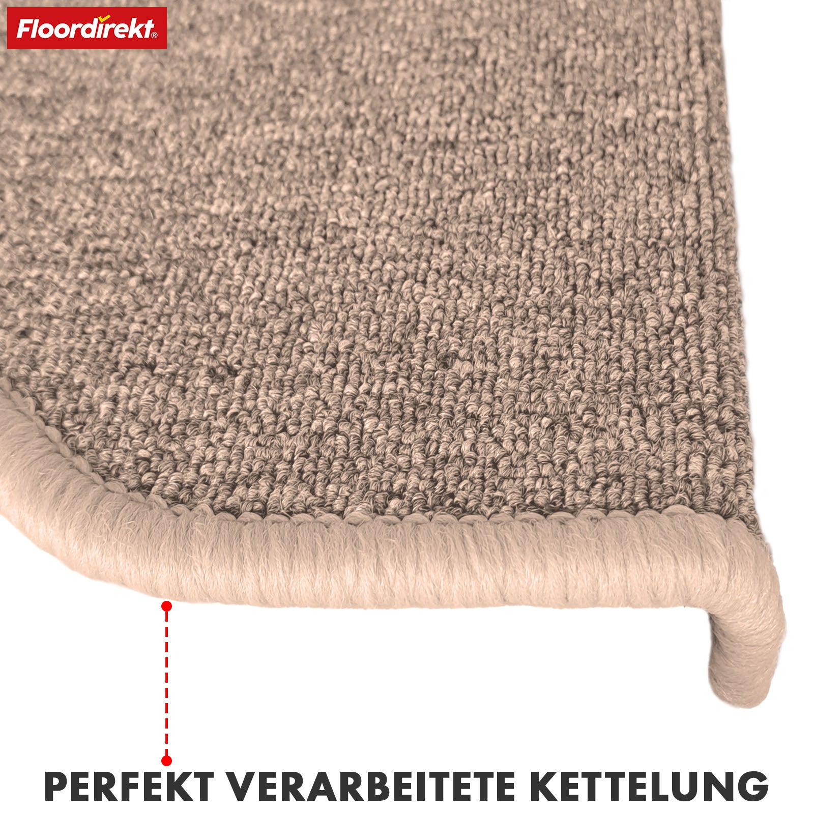 Stufenmatte | London Pro | Im modernen Design | Rutschfest & pflegeleicht | Halbrund