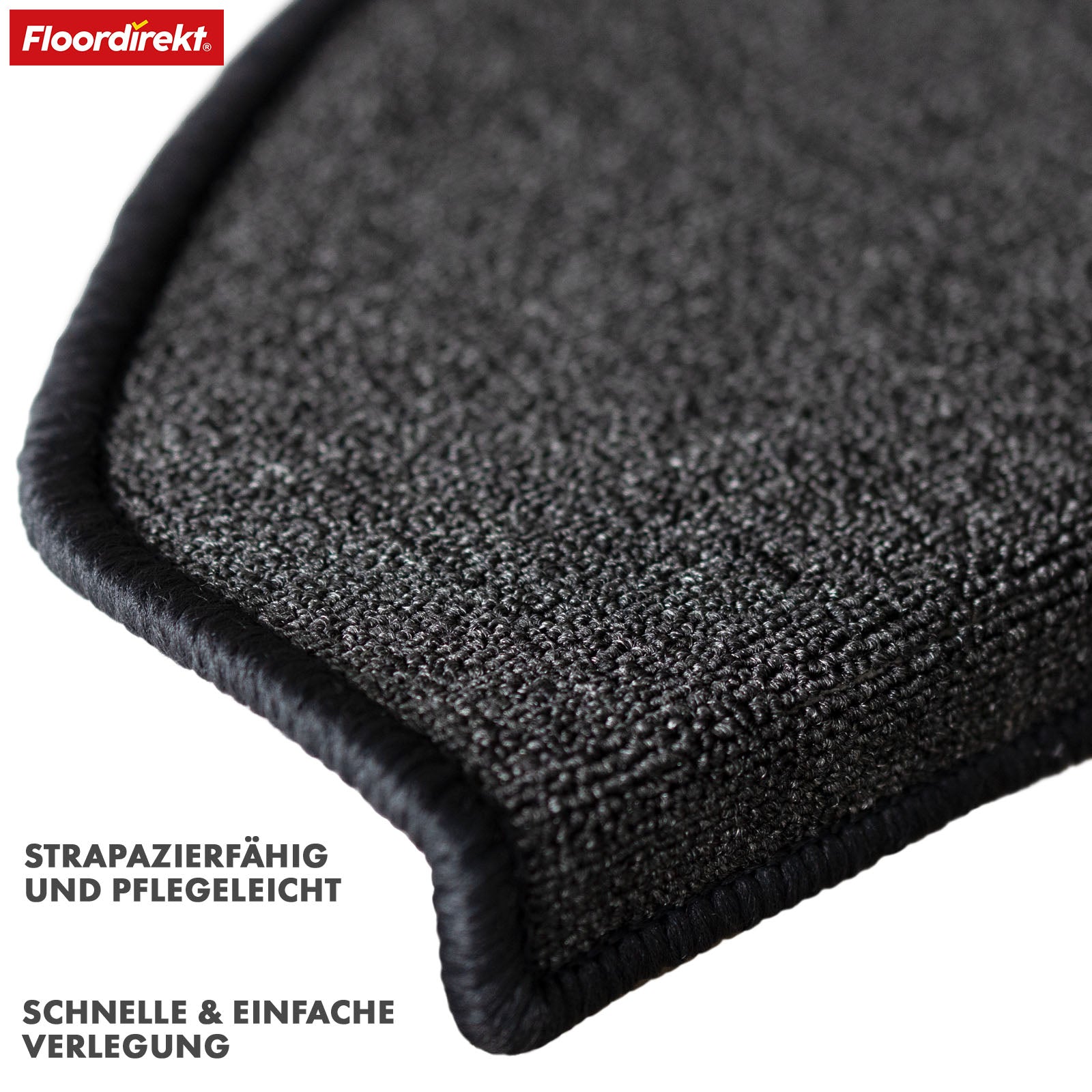 Stufenmatte | London Pro | Im modernen Design | Rutschfest & pflegeleicht | Halbrund