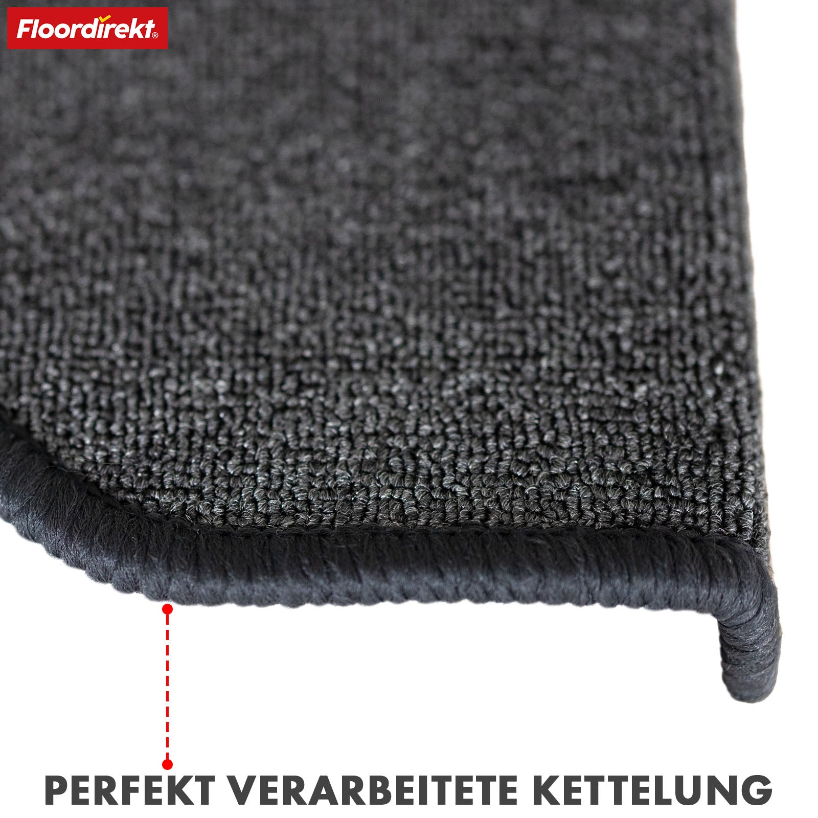 Stufenmatte | London Pro | Im modernen Design | Rutschfest & pflegeleicht | Halbrund