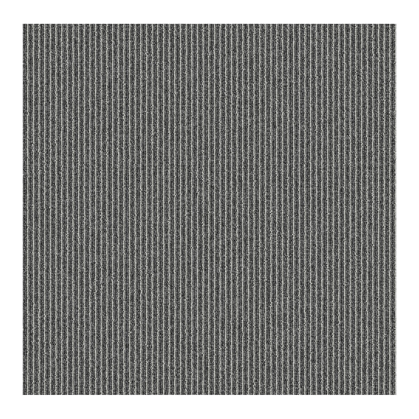 Teppichfliesen | Bern | 50 x 50 cm | Selbstliegend mit Streifendesign | In Anthrazit, Grau & Beige für Gewerbe und Privathaushalte