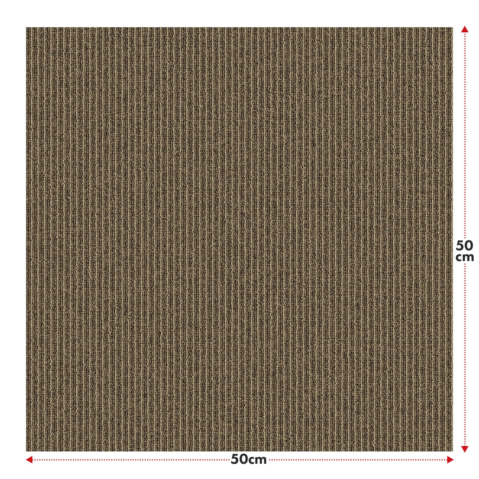 Teppichfliesen | Bern | 50 x 50 cm | Selbstliegend mit Streifendesign | In Anthrazit, Grau & Beige für Gewerbe und Privathaushalte
