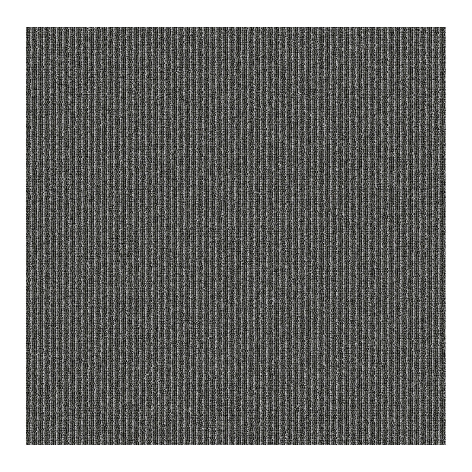 Teppichfliesen | Bern | 50 x 50 cm | Selbstliegend mit Streifendesign | In Anthrazit, Grau & Beige für Gewerbe und Privathaushalte