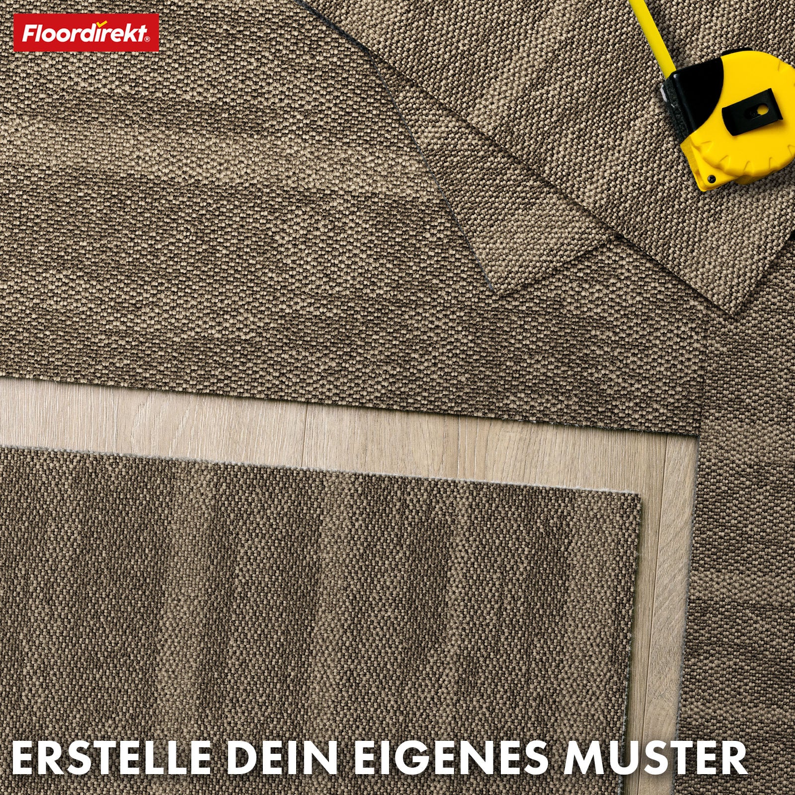 Teppichfliesen | Zürich | 50 x 50 cm | Ideal für Büro & Wohnräume | Hochwertige Designfliesen in 4 Farben