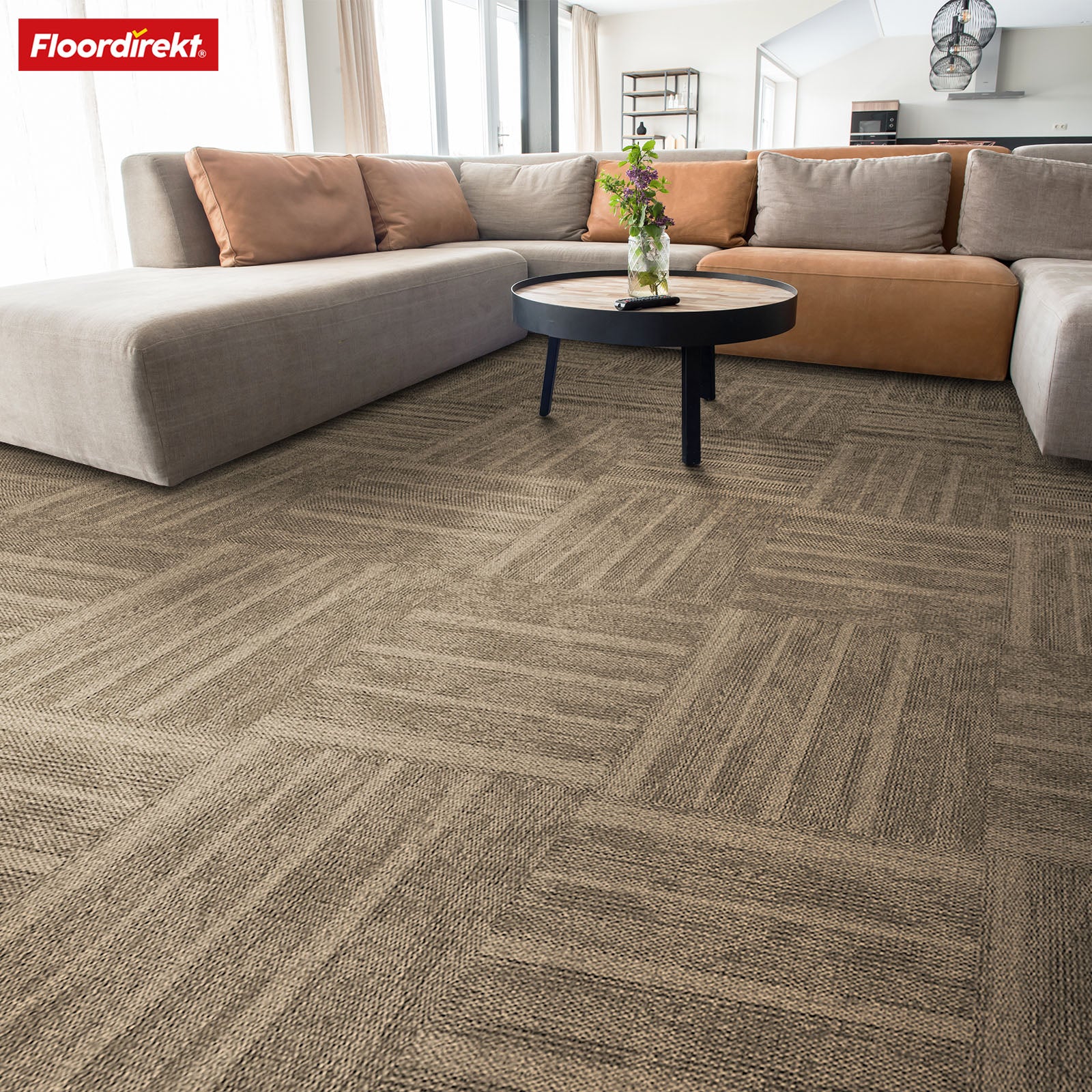 Teppichfliesen | Zürich | 50 x 50 cm | Ideal für Büro & Wohnräume | Hochwertige Designfliesen in 4 Farben