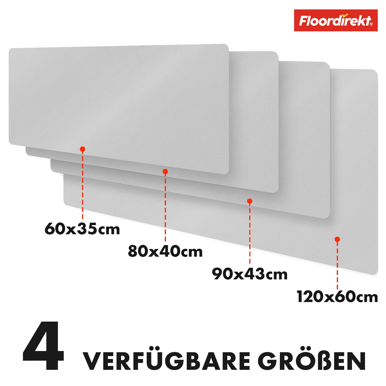 Schreibtischunterlage | Nero | Pflegeleichtes, weiches Kunstleder | Verfügbar in zahlreichen Farben und Größen