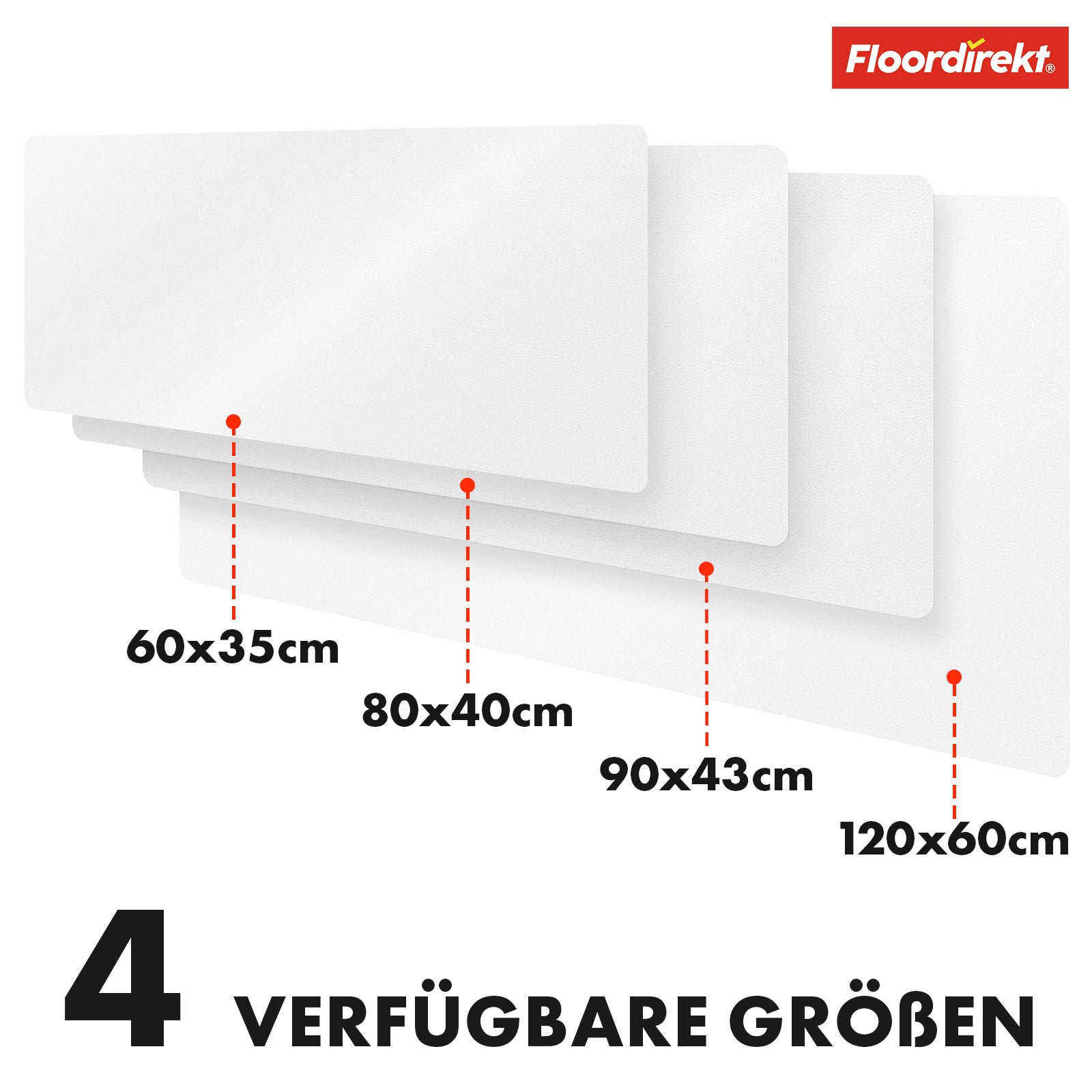 Schreibtischunterlage | Nero | Pflegeleichtes, weiches Kunstleder | Verfügbar in zahlreichen Farben und Größen