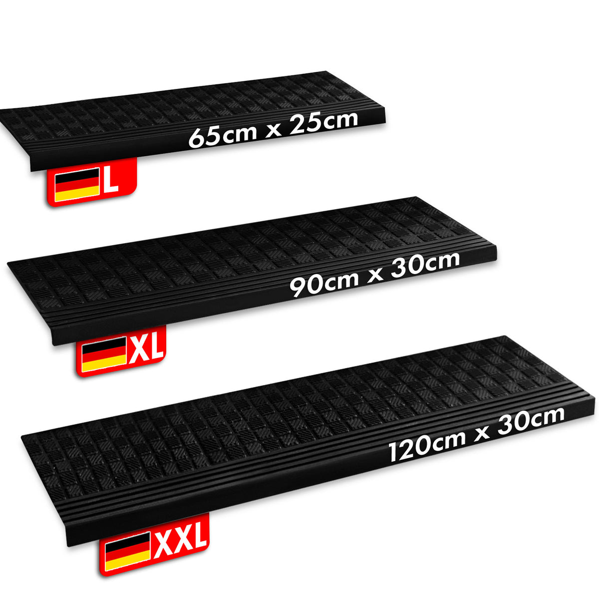 Gummi-Stufenmatten für aussen | Diamond | 25 x 65 cm
