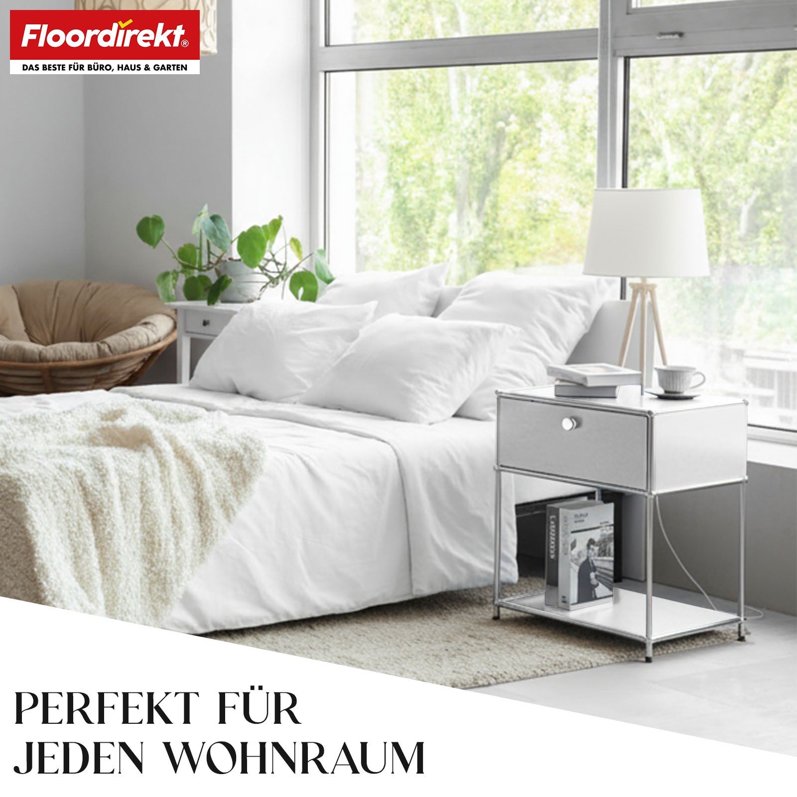 Metallregal | Concept Epure MK-139 | Beistell- & Aufbewahrungsregal mit Schublade & Ablagen | In mehreren Farben erhältlich