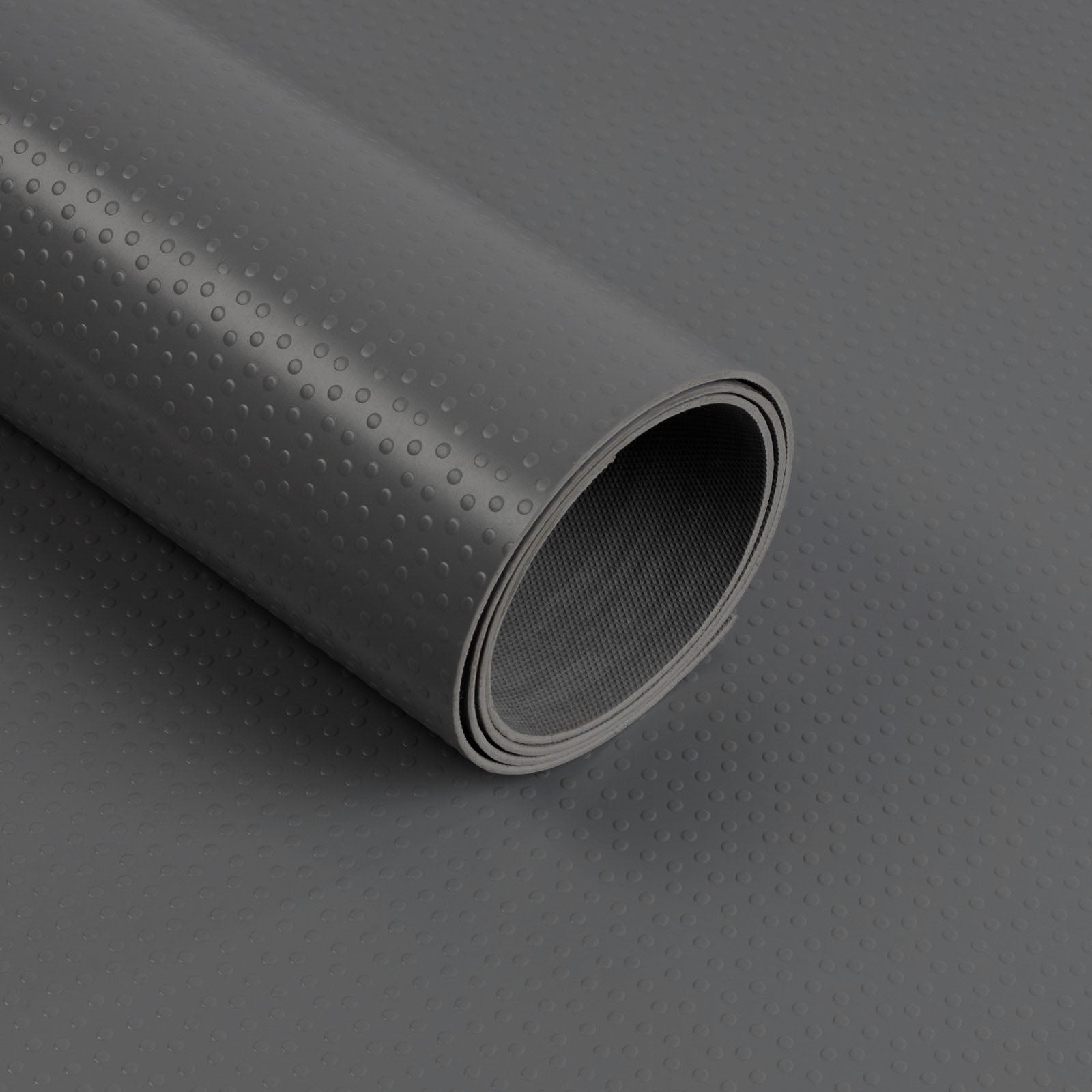 ✂ PVC-Bodenbelag | Dots | Dunkelgrau | Rutschfest, Abriebarm & Pflegeleicht | Stärke: 2mm