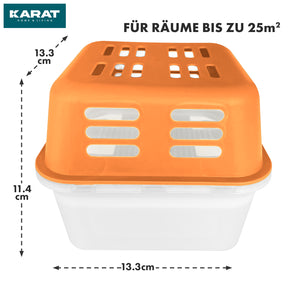 4er-SET Luftentfeuchter | Raumentfeuchter in 6 Farben und 2 Designs | Nachfüllbar & wiederverwendbar