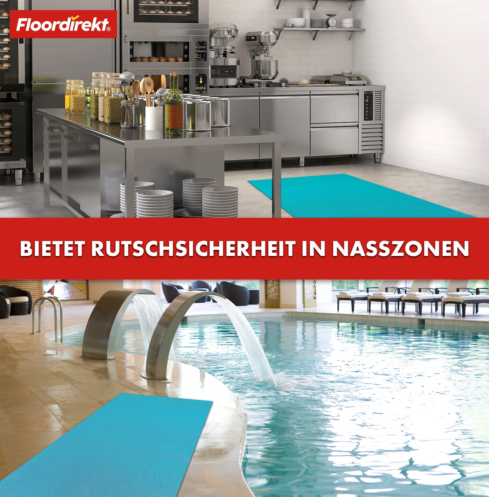 Z-Mat | Für Hygienebereiche | Viele Grössen + Zuschnitt | Viele Farben