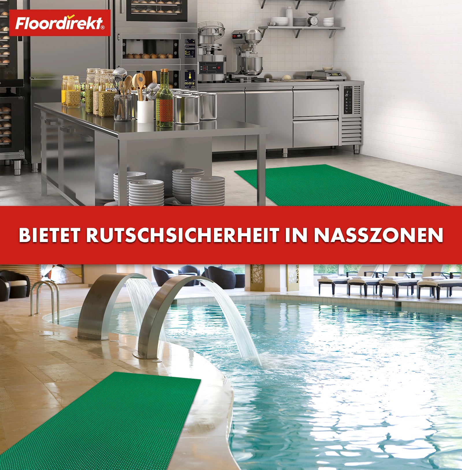 Z-Mat | Für Hygienebereiche | Viele Grössen + Zuschnitt | Viele Farben