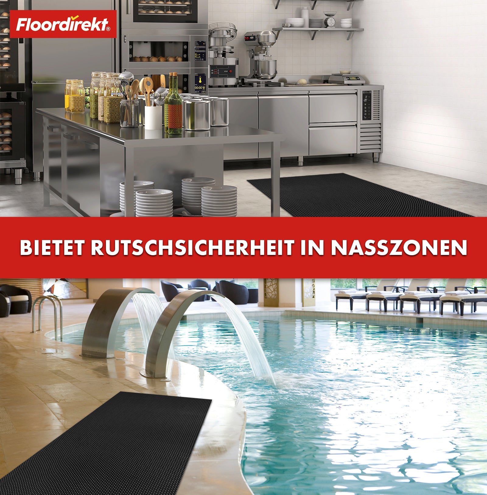 Z-Mat | Für Hygienebereiche | Viele Grössen + Zuschnitt | Viele Farben