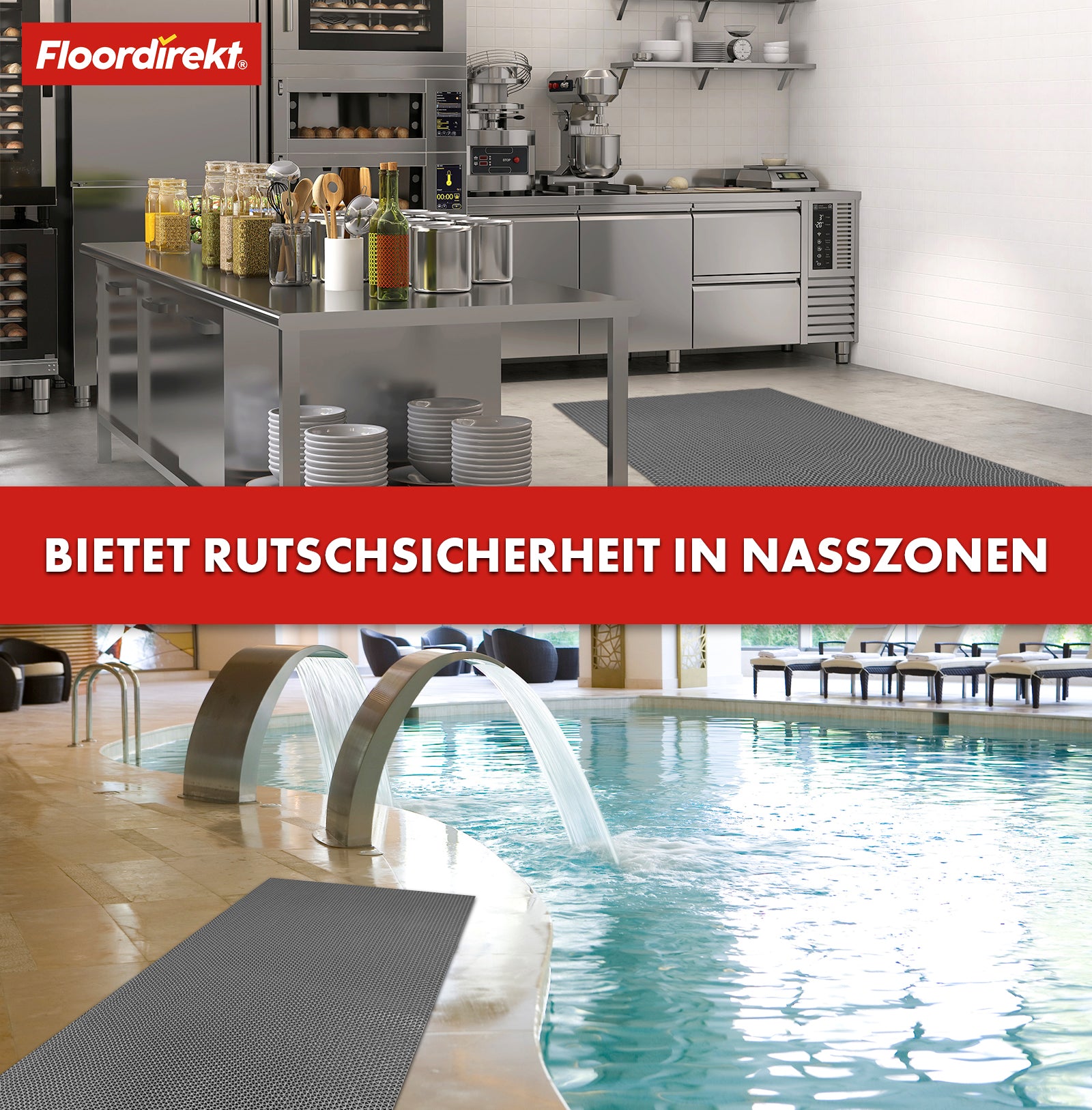 Z-Mat | Für Hygienebereiche | Viele Grössen + Zuschnitt | Viele Farben