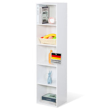 Bücherregal | Alaska | Weißer MDF-Bücherschrank mit 4 oder 5 Ebenen | schlank, modern & platzsparend