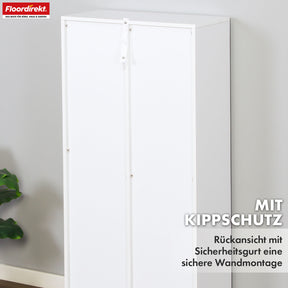 Bücherregal | Arkansas | Weißes MDF-Standregal mit 5–9 Fächern für Bücher und Wohnaccessoires