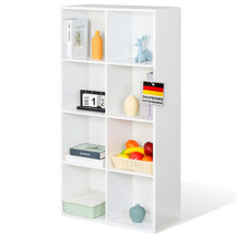Bücherregal | Arkansas | Weißes MDF-Standregal mit 5–9 Fächern für Bücher und Wohnaccessoires